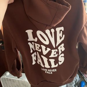 brown sweatshirt size small